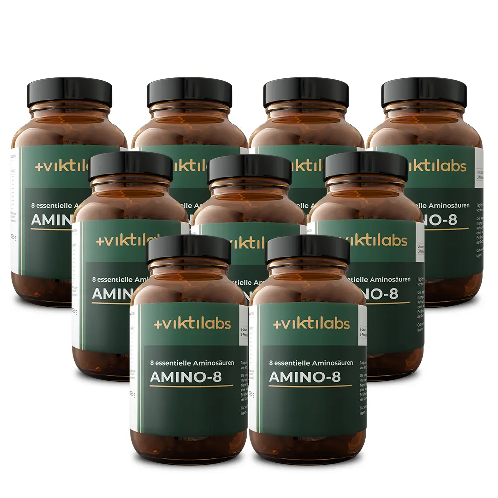 Amino 8: Perfekte Kombination aller essentiellen Aminosäuren nach  Prof. Dr. Lucà-Moretti - Image 29