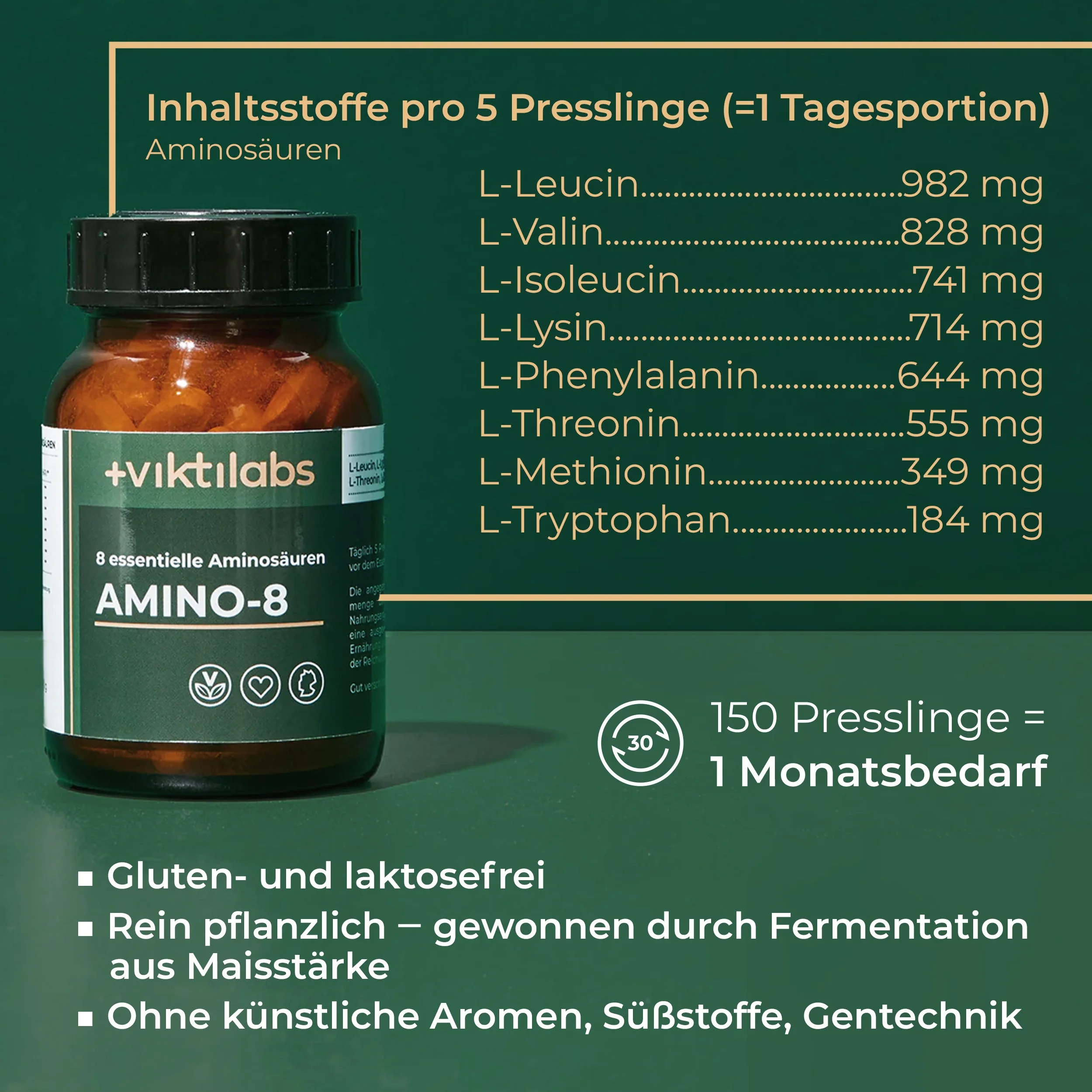 Amino 8: Perfekte Kombination aller essentiellen Aminosäuren nach  Prof. Dr. Lucà-Moretti - Image 6
